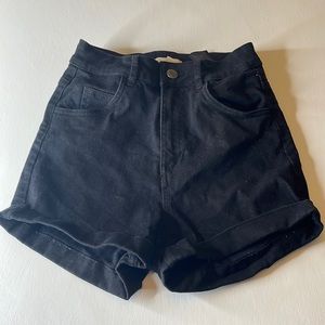 H&M Black Denim Shorts Size 2